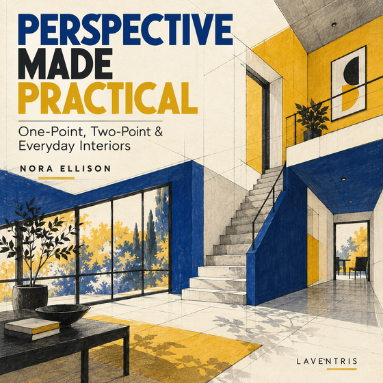 Cover of Perspective Made Practical, a LAVENTRIS digital interior-drawing guide.