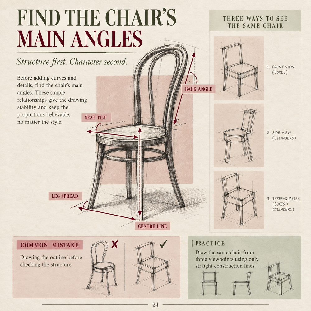 Sample page of Furniture, Objects & Details, a LAVENTRIS digital interior-drawing guide.