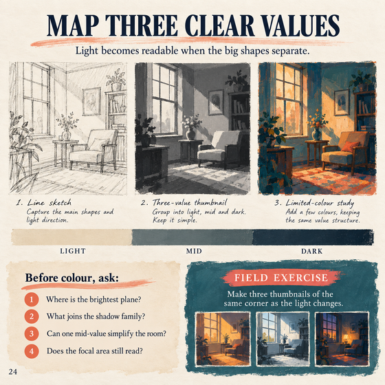 A sample page from Light, Colour & Atmosphere.